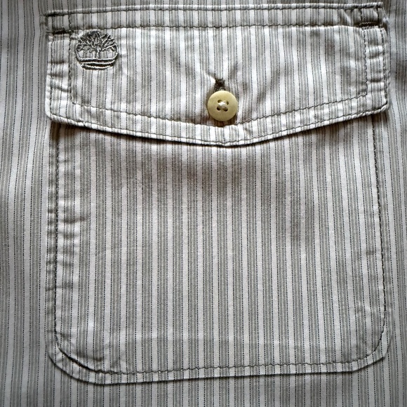 Timberland Men’s 100% Cotton Shirt Classic Regular Fit L G size Striped - Picture 7 of 14